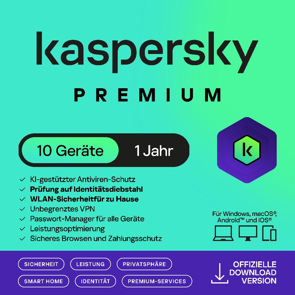 Kaspersky Premium (10 Devices - 1 Year) DACH ESD